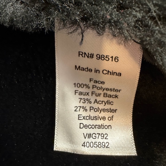 Coldwater Creek Women’s Faux Suede Vest Black Beaded Frog Toggle Closure Size M - Picture 7 of 8